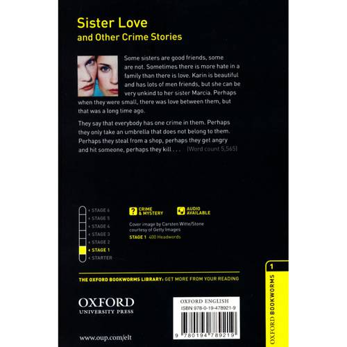 Livro - Sister Love And Other Crime Stories - Level 1