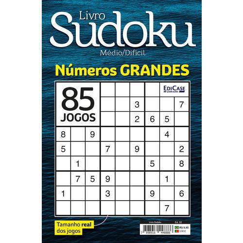 Livro Sudoku Ed. 02 - Médio/Difícil - Números Grandes