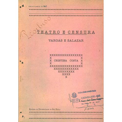 Livro - Teatro e Censura: Vargas e Salazar