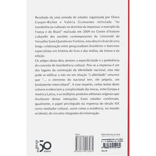 Livro - Transferências Culturais: o Exemplo da Imprensa na França e no Brasil