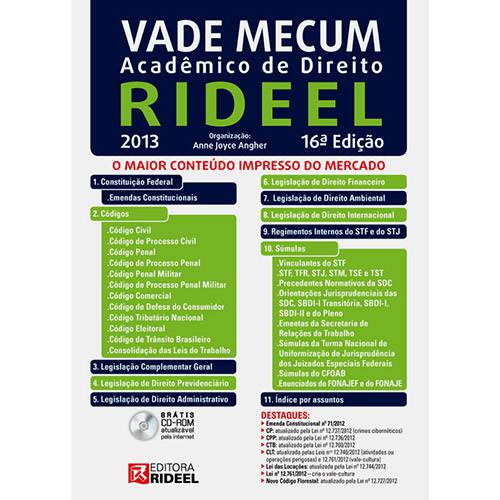 Livro - Vade Mecum Acadêmico de Direito Rideel: o Maior Conteúdo Impresso do Mercado