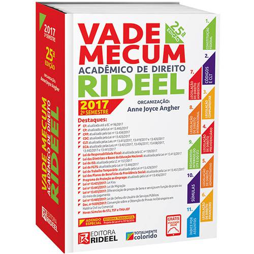 Livro - Vade Mecum Adadêmico de Direito Rideel