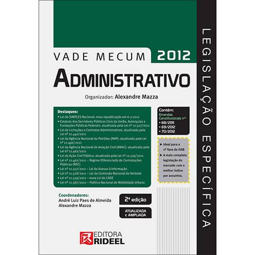 Livro - Vade Mecum Administrativo - 2012