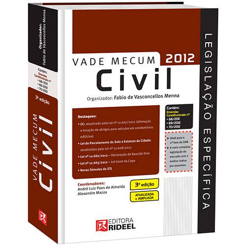 Livro - Vade Mecum Civil 3ª Ed. - 2012
