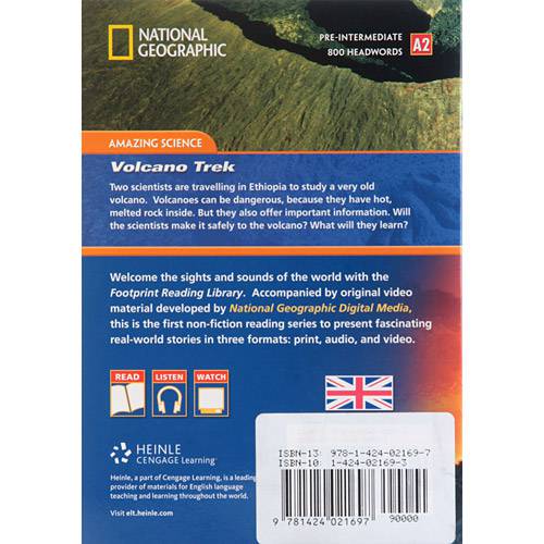 Livro - Volcano Trek (British English) - Footprint Reading Library With Video From National Geographic