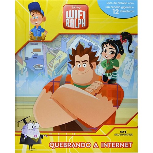 Livro Wifi Ralph com 12 Miniaturas - Quebrando a Internet - MELHORAMENTOS