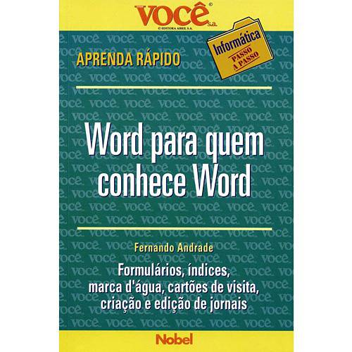 Livro - Word para Quem Conhece Word