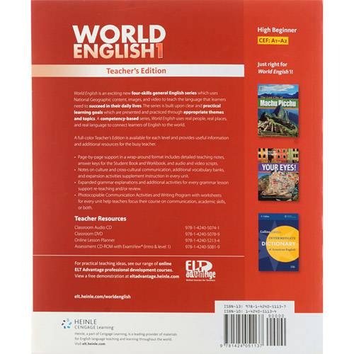 Livro - World English 1 - Teacher´s Edition - Real People, Real Places, Real Language
