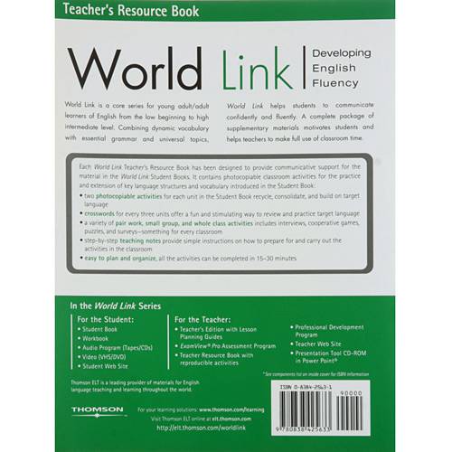 Livro - World Link - Book 3 - Developing English Fluency - Teacher´s Resource