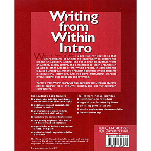 Livro - Writing From Within Intro - Teacher´s Manual
