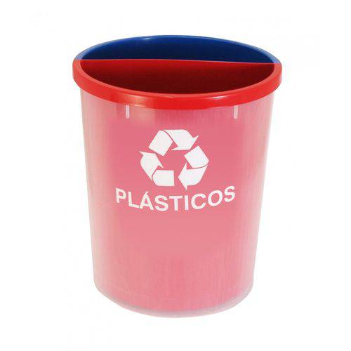 Lixeira para Coleta Seletiva em Plástico com 2 Divisórias Plastica
