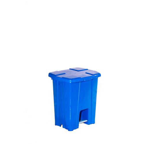 Lixeira Plástica Azul com Pedal 30 Litros