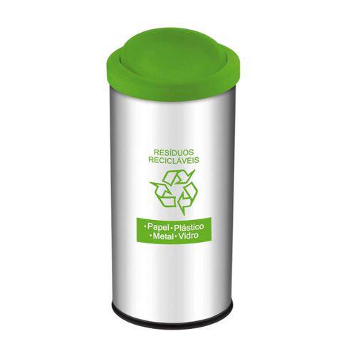 Lixeira Resíduos Recicláveis com Tampa Basculante Brinox