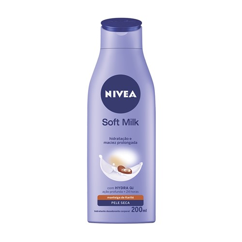 Loção Nivea Soft Milk para Pele Seca 200ml