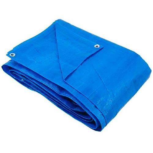 Lona Impermeável 6x5 M Plástica Azul para Telhados Camping Barracas Forro Piscina