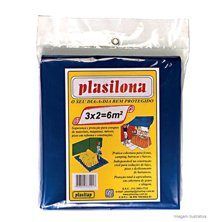 Lona Plástica 3 X 2 M Azul Plasitap