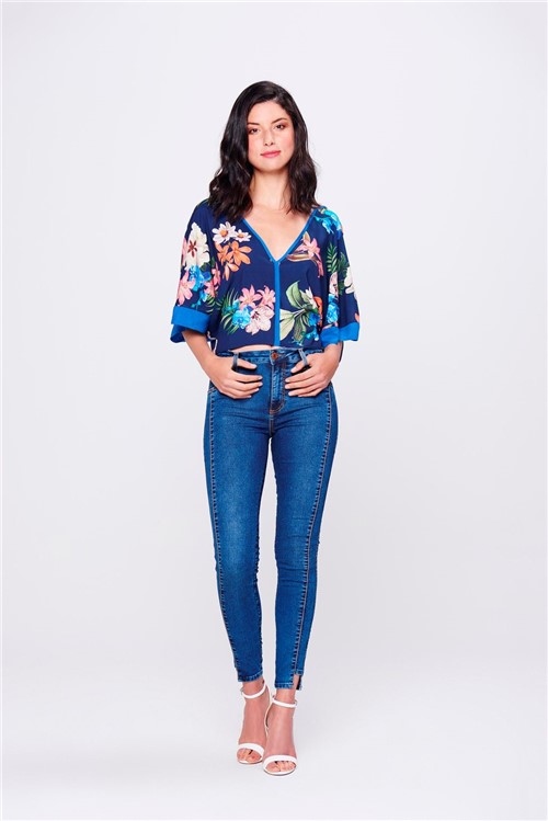 Look Casual Blusa Ampla Floral