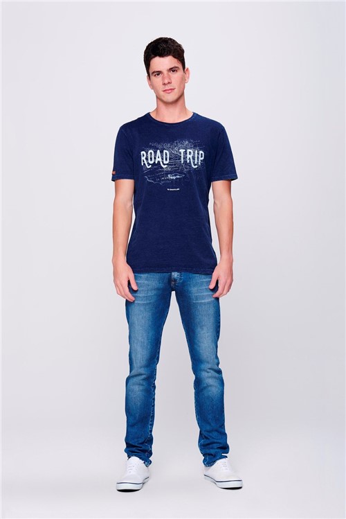 Look Total Jeans Camiseta Estampada