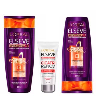 L'Oréal Paris Elseve Supreme Control 4D Kit - Shampoo + Leave-In + Ganhe Condicionador Kit