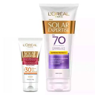 L'Oréal Paris Solar Expertise Ganhe Solar Expertise Facial Antirrugas Kit - Protetor Solar Corporal + Protetor Solar Facial Kit