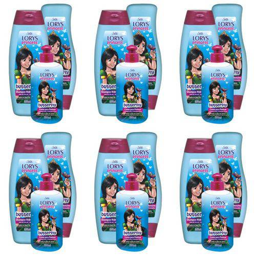 Lorys Kids Princess Butterfly Shampoo + Condicionador 500ml + Creme 300g (kit C/06)
