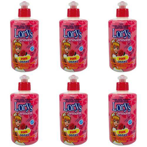 Lorys Kids Princess Pink Shake Creme P/ Pentear Infantil 300g (kit C/06)