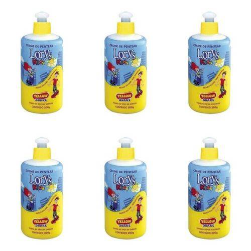 Lorys Kids Yellow Creme P/ Pentear Infantil 300g (kit C/06)