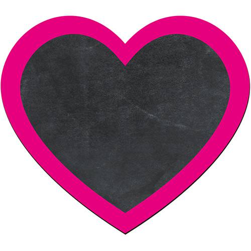 Lousa Decorativa Coração Moldura Rosa - Cia Laser