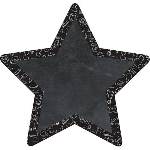 Lousa Decorativa Estrela Moldura Giz - Cia Laser