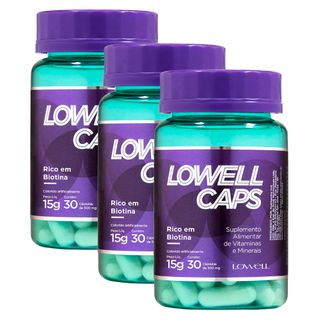 Lowell Caps Kit - Cápsulas de Crescimento X3 Kit