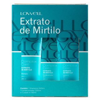 Lowell Complex Care Mirtilo Kit– Shampoo + Condicionador + Leave-In Kit