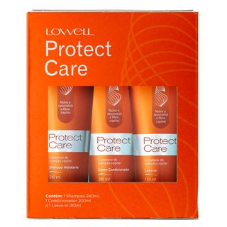 Lowell Protect Care Kit– Shampoo + Condicionador + Leave-In Kit