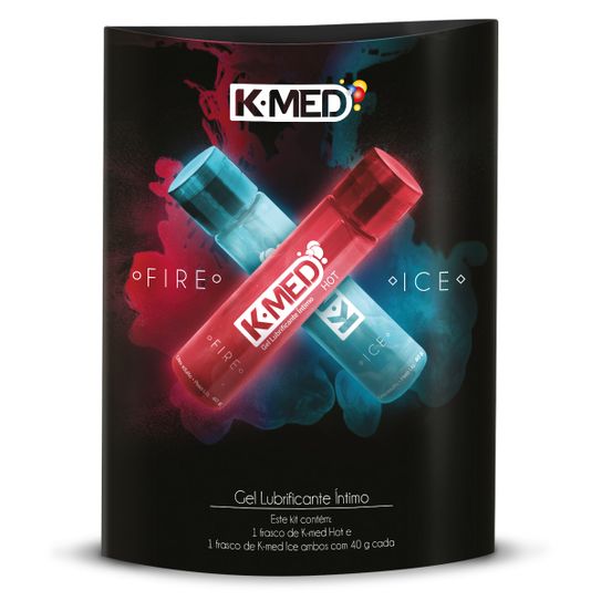 Lubrificante Íntimo Kmed Fire Gel 40g + Lubrificante Íntimo Kmed Ice Gel 40g