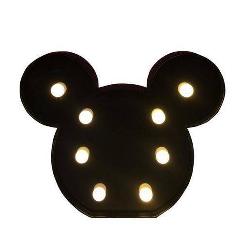 Luminária Abajur de Led Cabeça do Mickey Decoração