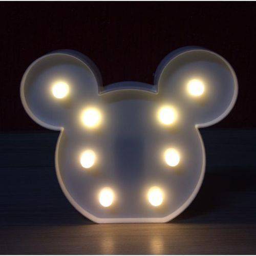 Luminária Abajur de Led Cabeça do Mickey Decoração