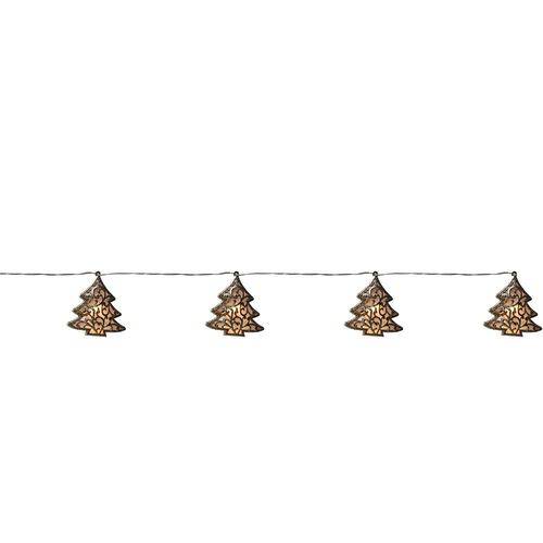 Luminária Cordão de Natal Pisca Pisca Árvore Glitter 2,78m Dourado