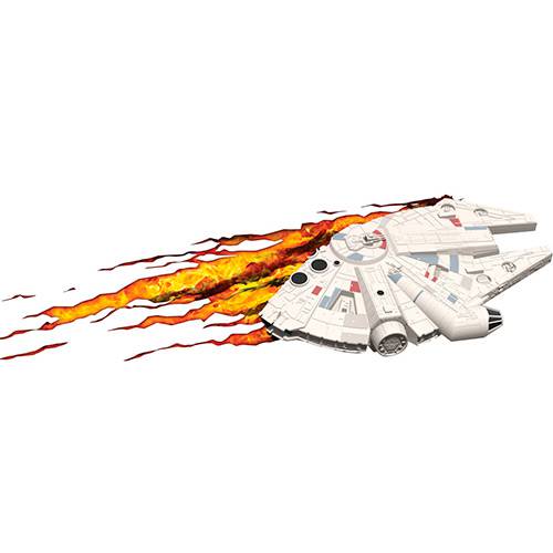 Luminária de Parede Star Wars Millennium Falcon Branco - 3D LIGHT FX
