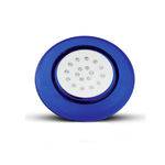 Luminária de Piscina Iluctron 125mm 9w Ip68 Led Rgb Colorido Corpo Azul