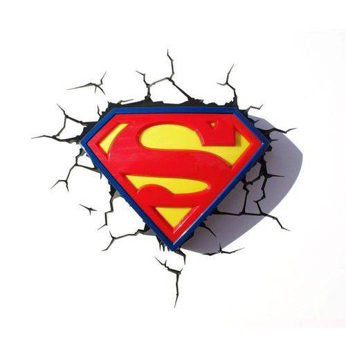 Luminária 3DFX Logo Superman DC Comics