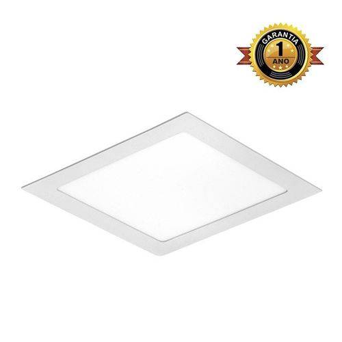Luminária Led Embutir Quadrada 18w Luz Branca Eco32528
