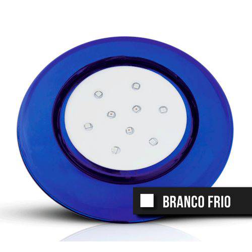Luminária P/ Piscina Azul 125mm 18w Branco Frio