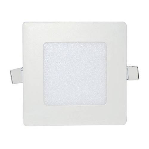 Luminária Plafon LED Branco Frio Quadrado Embutir Slim 6W 6500K