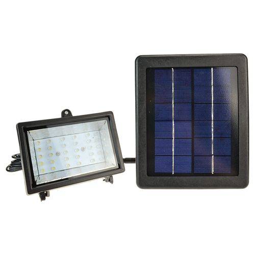 Luminária / Refletor Solar com 30 Leds - Resistente a Água - Branco Frio - LMS-RS30L