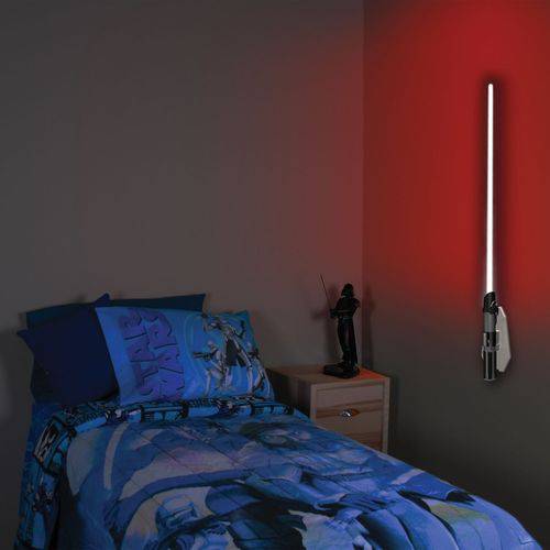 Luminária Star Wars Sabre de Luz Darth Vader Cor Vermelha