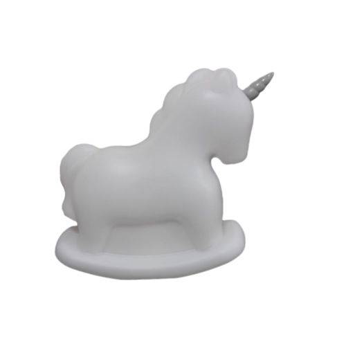Luminária Unicornio Natural com Fio Quarto Criança - Decorfun