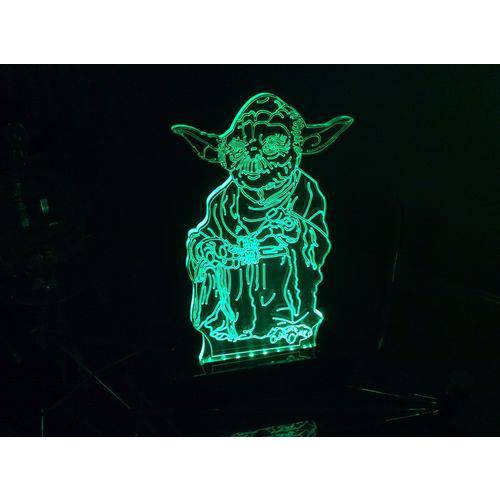 Luminária Yoda Star Wars Acrílico/Led