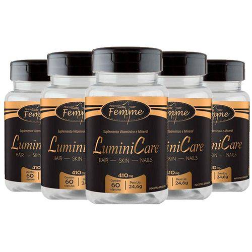LuminiCare (Hair Skin & Nails) - 5 Un de 60 Cápsulas - Apisnutri