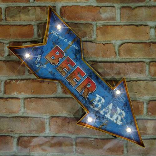 Luminoso Decorativo Retrô Beer Bar