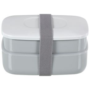 Lunchbox Kit Porta-refeição 6pçs Cinza/branco