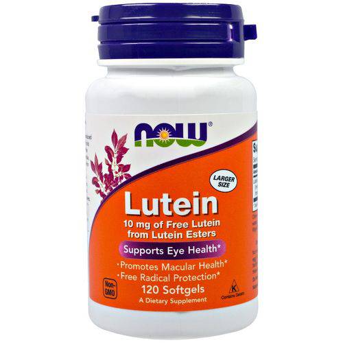 Luteína - Lutein - 10 Mg, 120 Cápsulas Gelatinosas - Now Foods